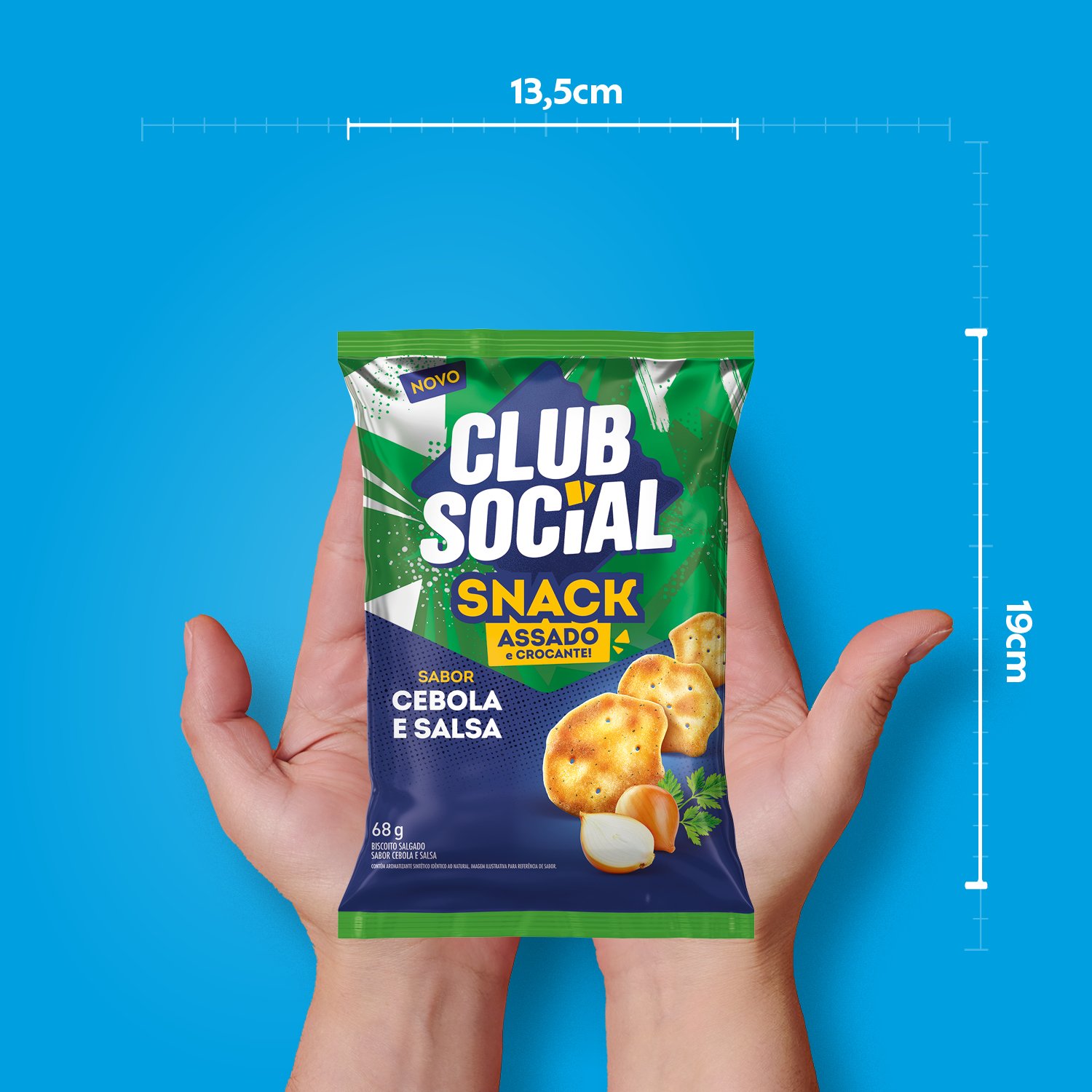 Salgadinho Club Social Snack Cebola e Salsa 68g