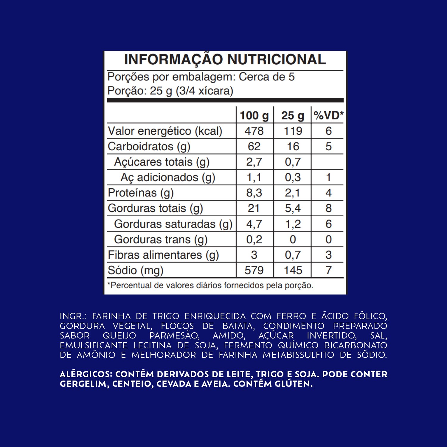 Salgadinho Club Social Snack Queijo Parmeso 115g