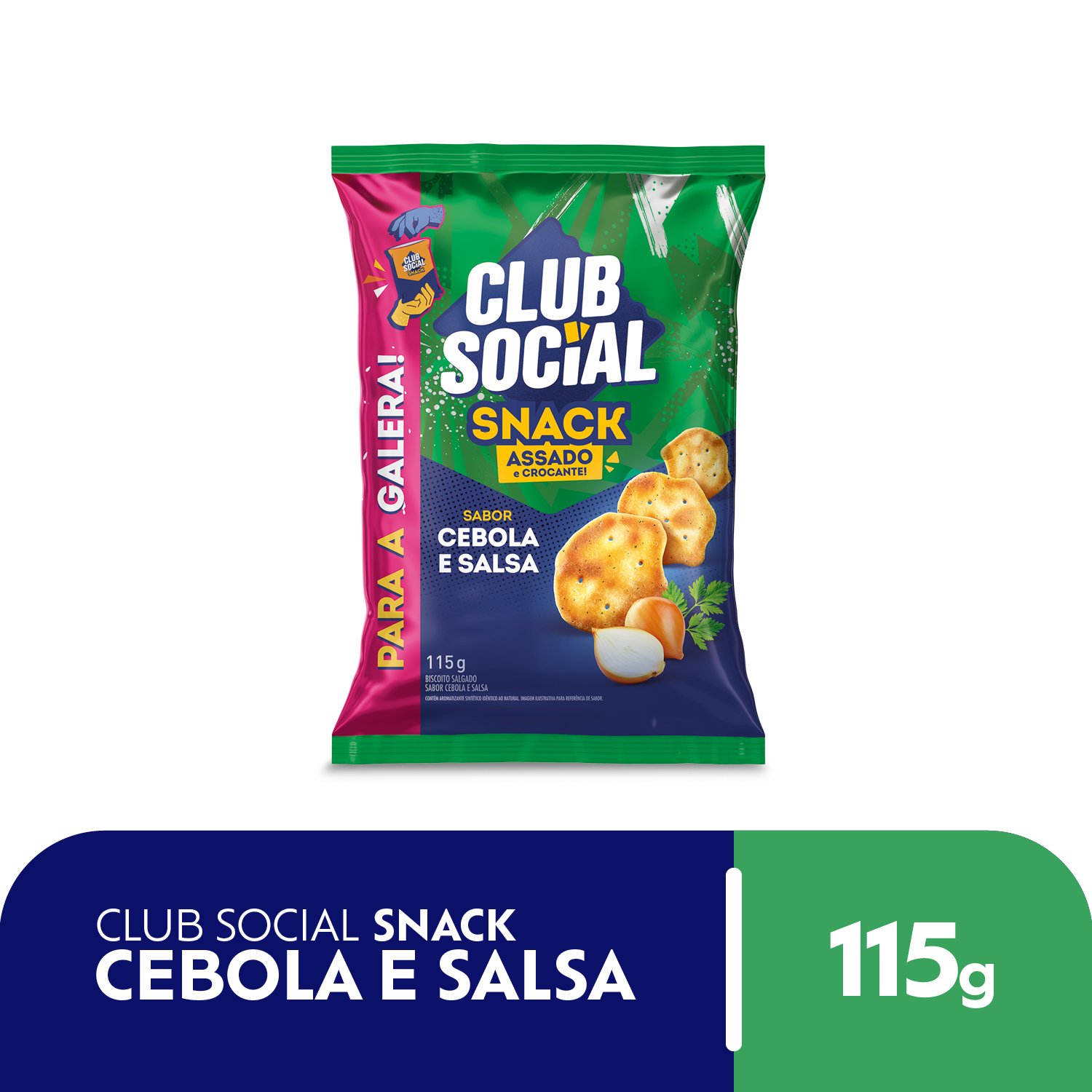 Salgadinho Club Social Snack Cebola e Salsa 115g