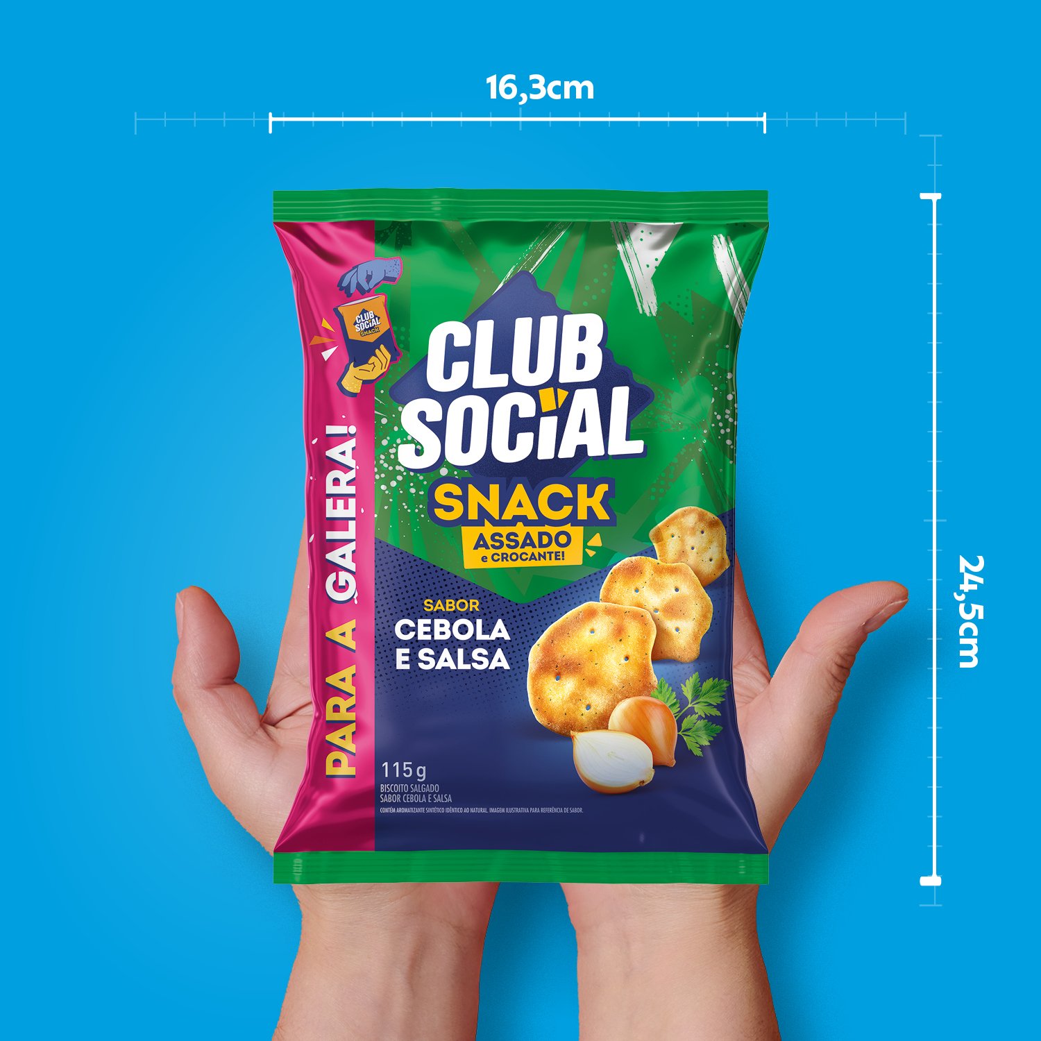 Salgadinho Club Social Snack Cebola e Salsa 115g