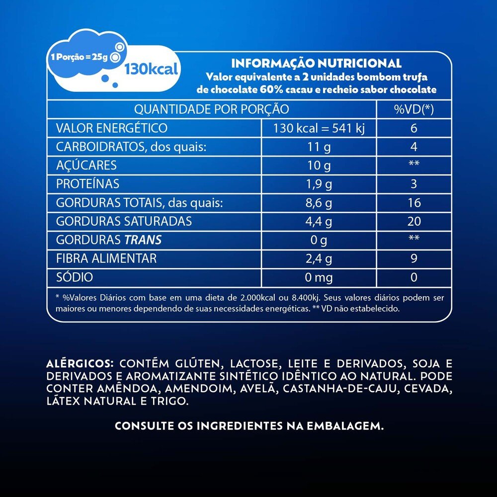 Lacta Trufas Dark 103,5g