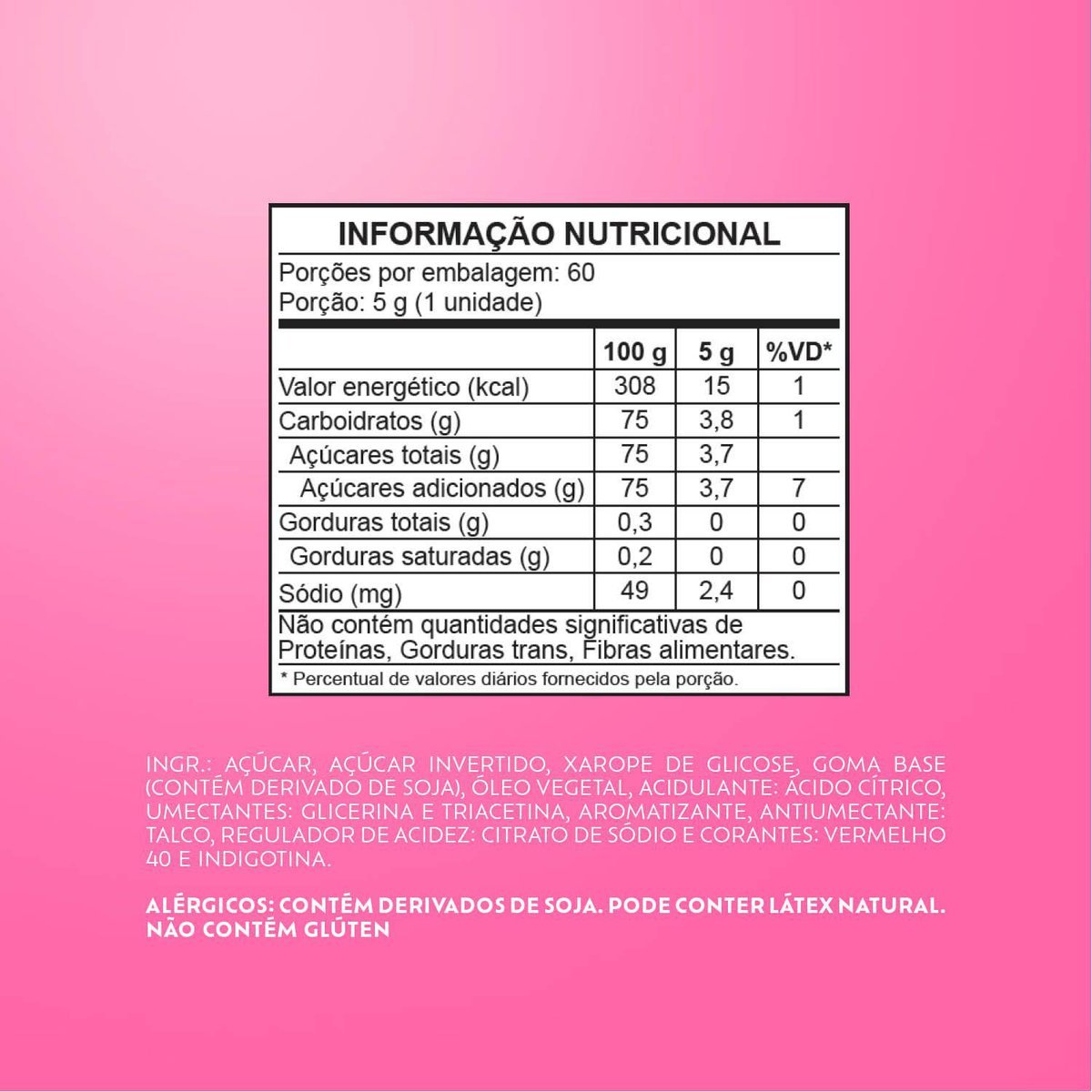 Chiclete Bubbaloo Uva 5g - Caixa com 60 unidades