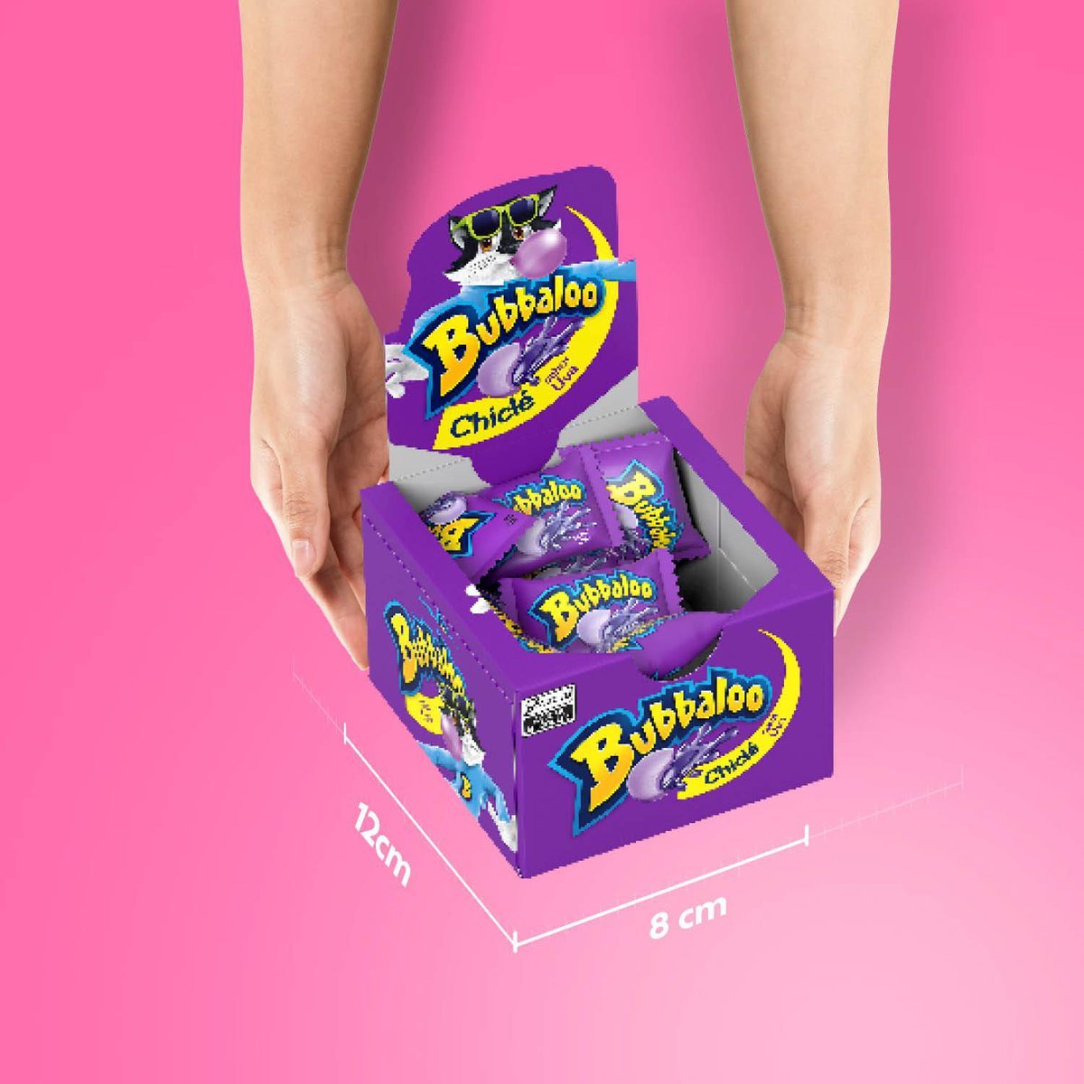 Chiclete Bubbaloo Uva 5g - Caixa com 60 unidades