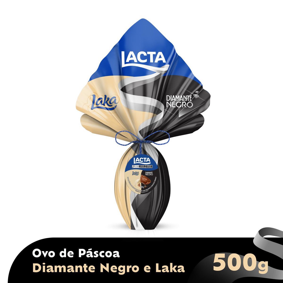 Ovo de Pscoa Lacta Diamante Negro Laka 500g