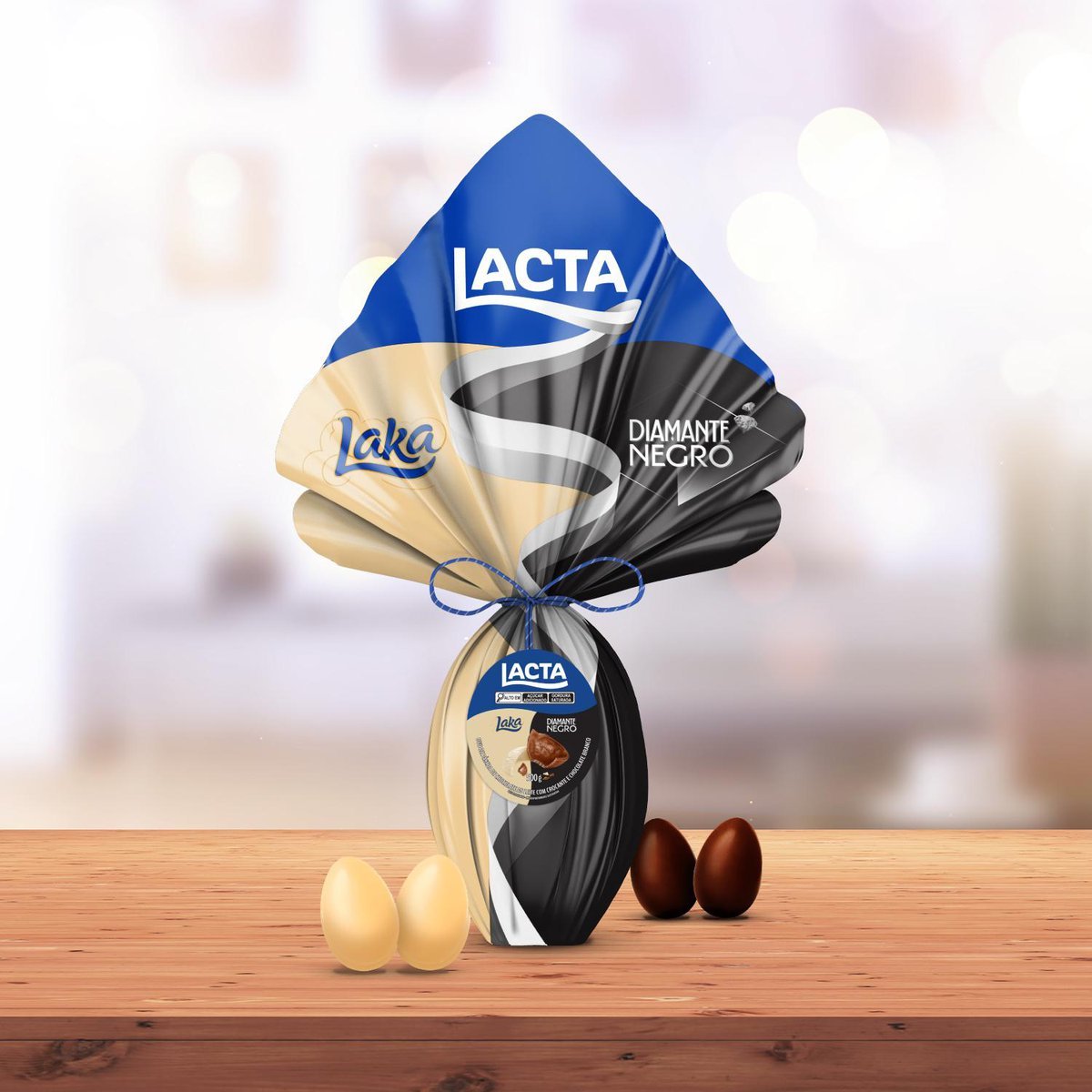 Ovo de Pscoa Lacta Diamante Negro Laka 500g