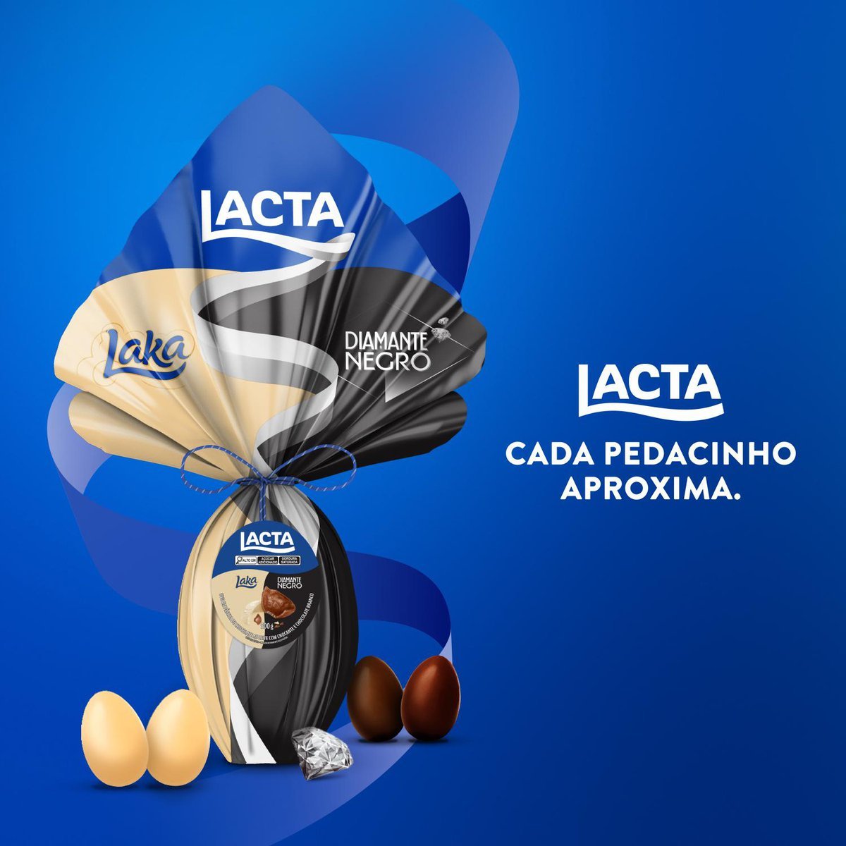 Ovo de Pscoa Lacta Diamante Negro Laka 500g