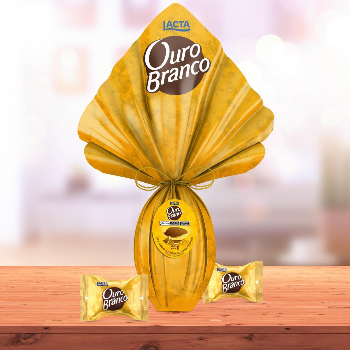 Ovo de Pscoa Ouro Branco 359g