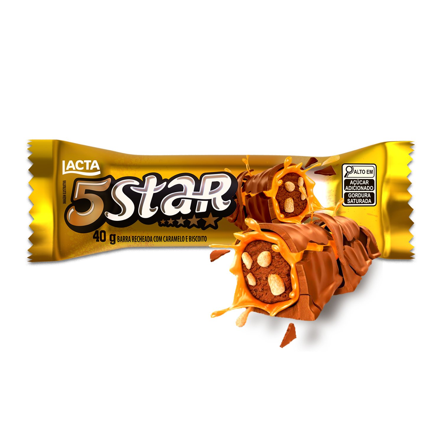 Chocolate 5 Star display com 18 unidades de 40g