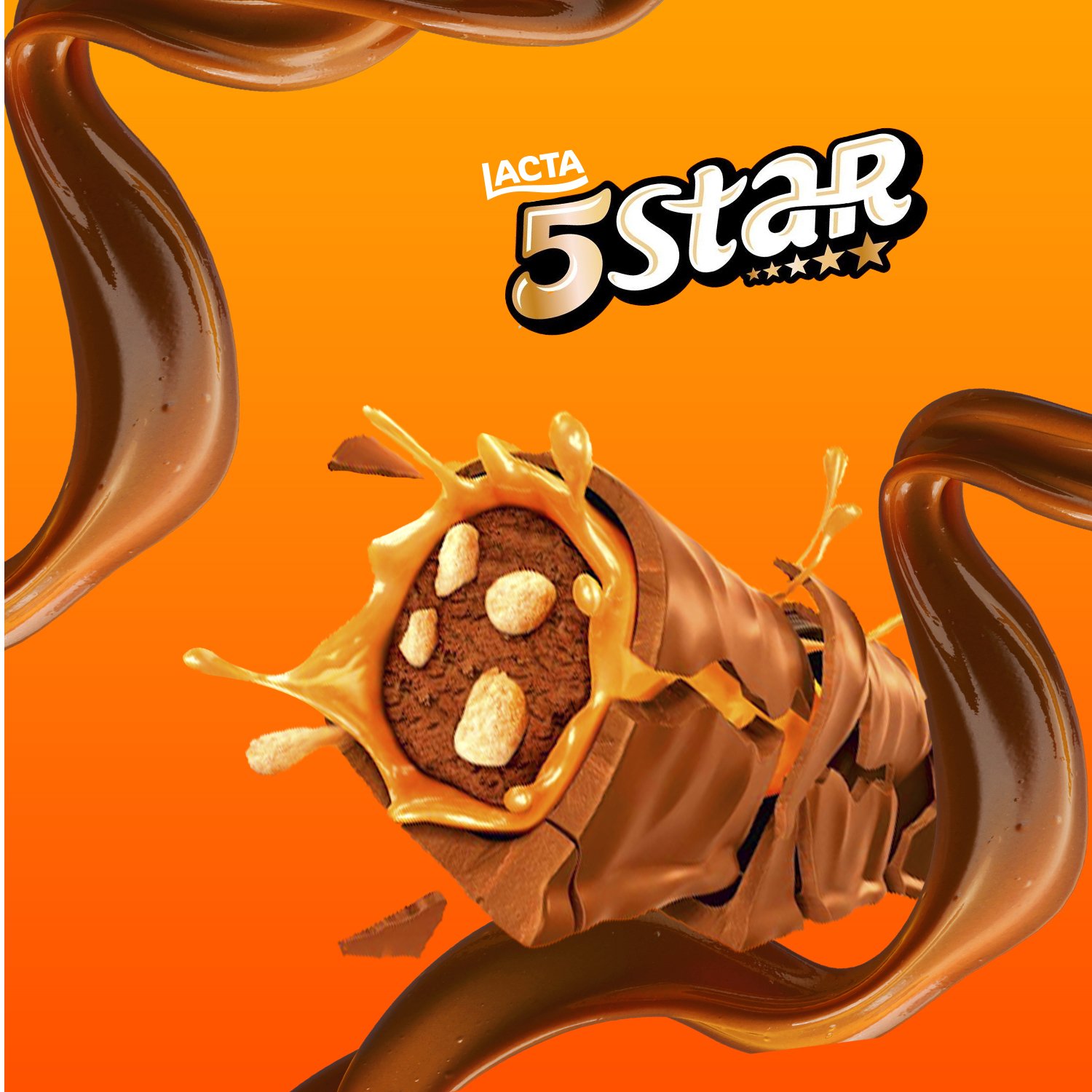 Chocolate 5 Star display com 18 unidades de 40g