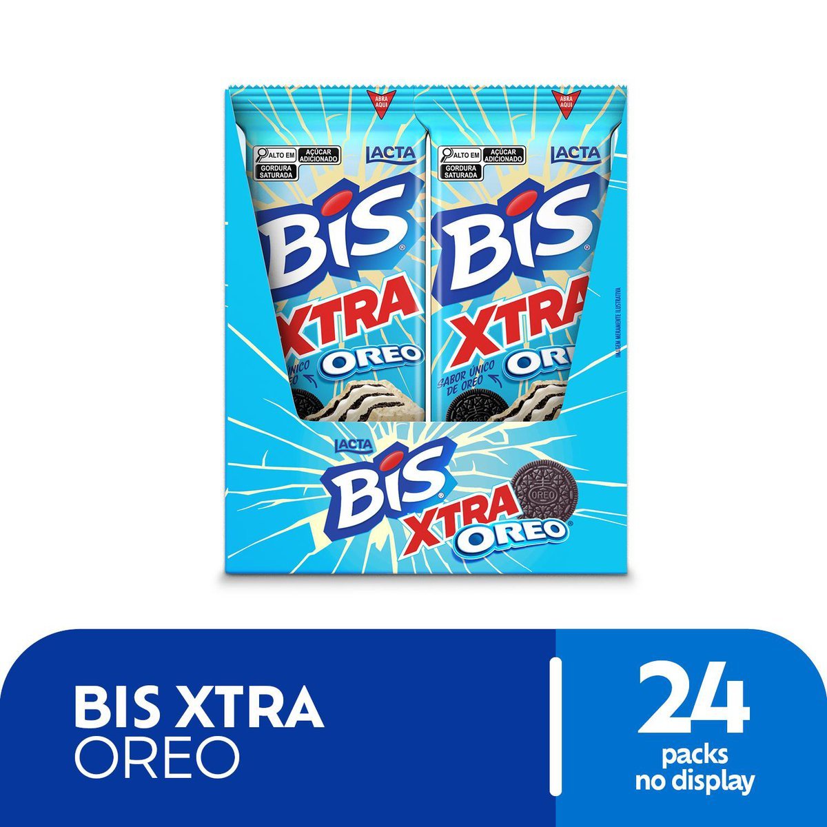 Bis Xtra Oreo - Caixa Com 24 Unidades De 45g