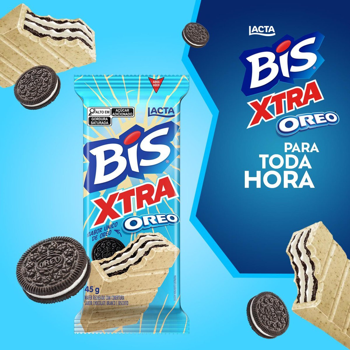Bis Xtra Oreo - Caixa Com 24 Unidades De 45g