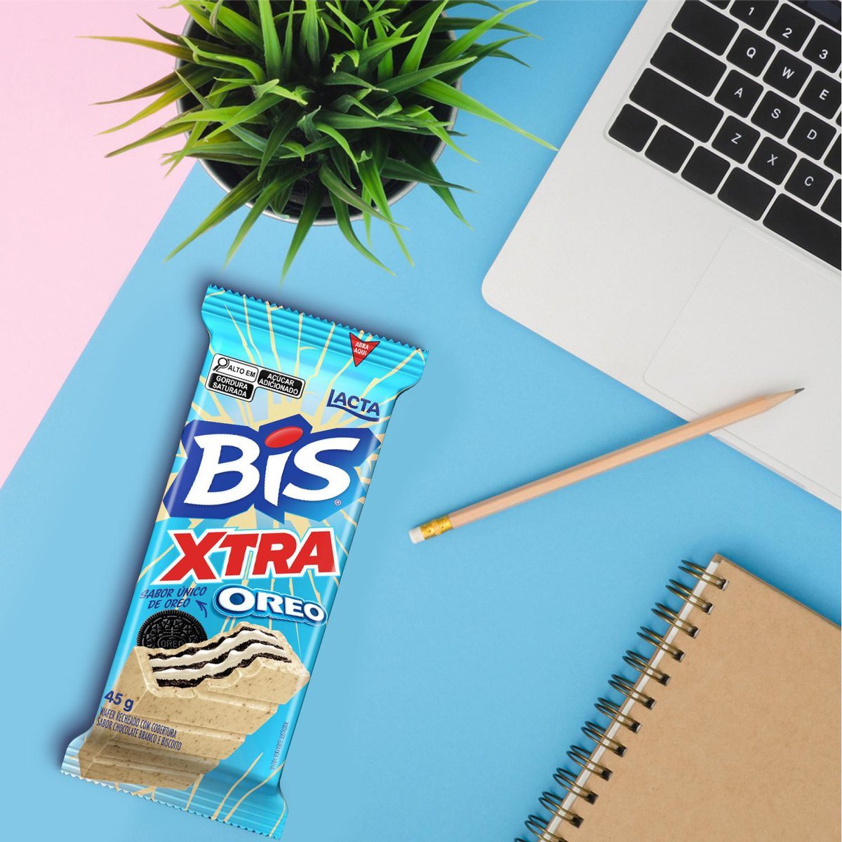 Bis Xtra Oreo - Caixa Com 24 Unidades De 45g