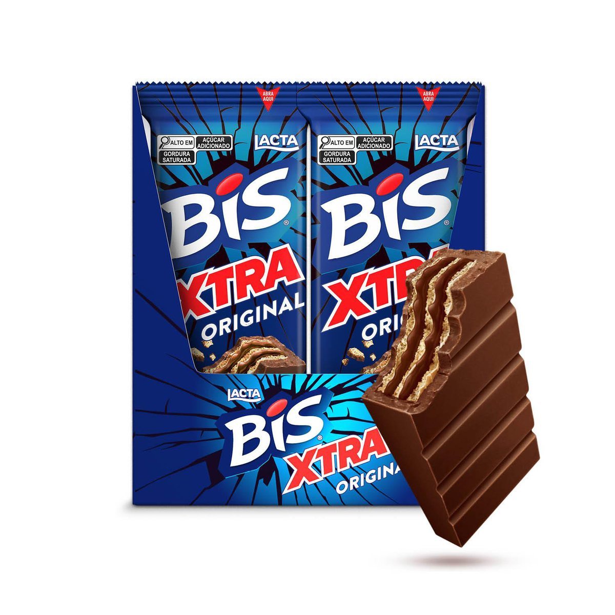 Bis Xtra Ao Leite - Caixa Com 24 Unidades De 45g