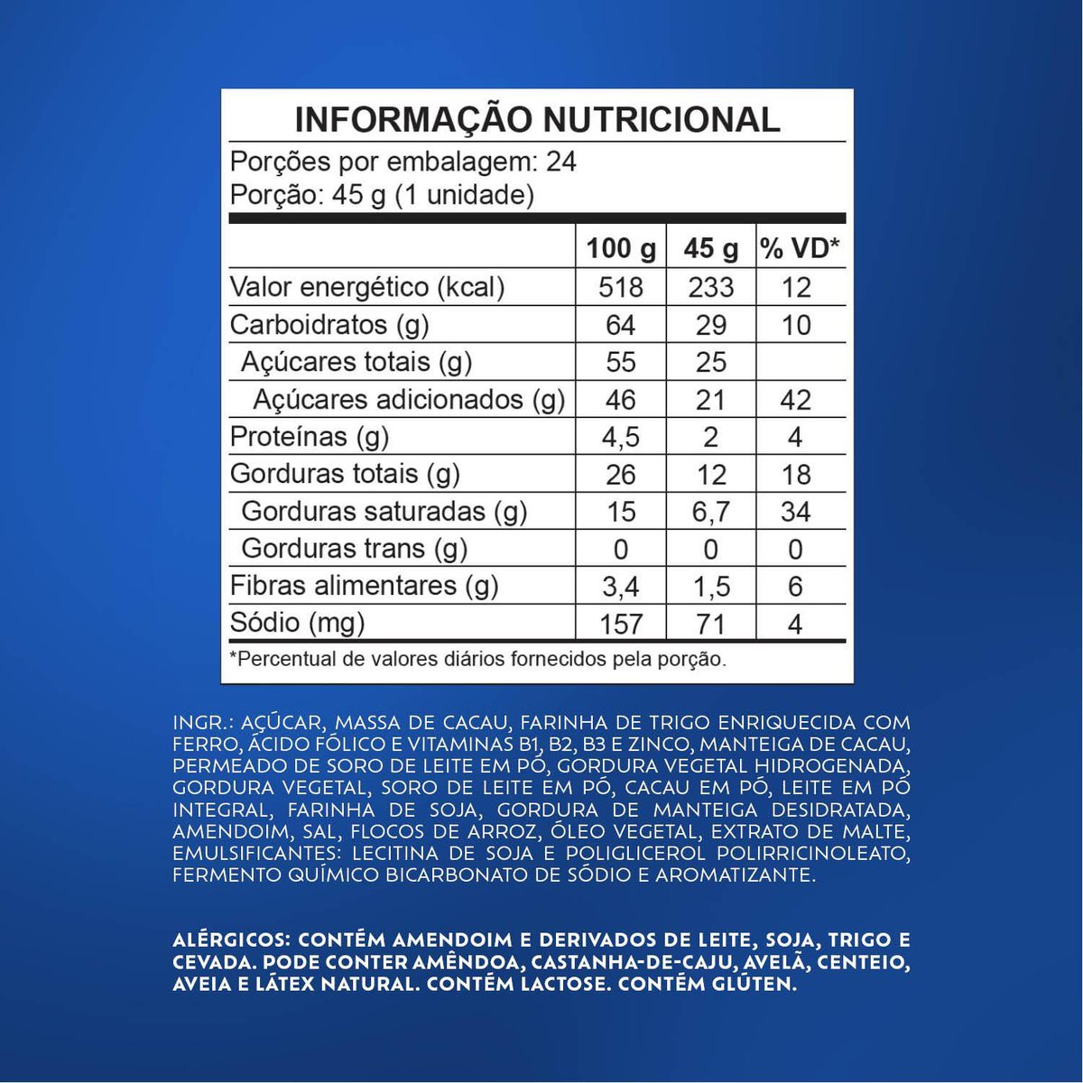 Bis Xtra Ao Leite - Caixa Com 24 Unidades De 45g