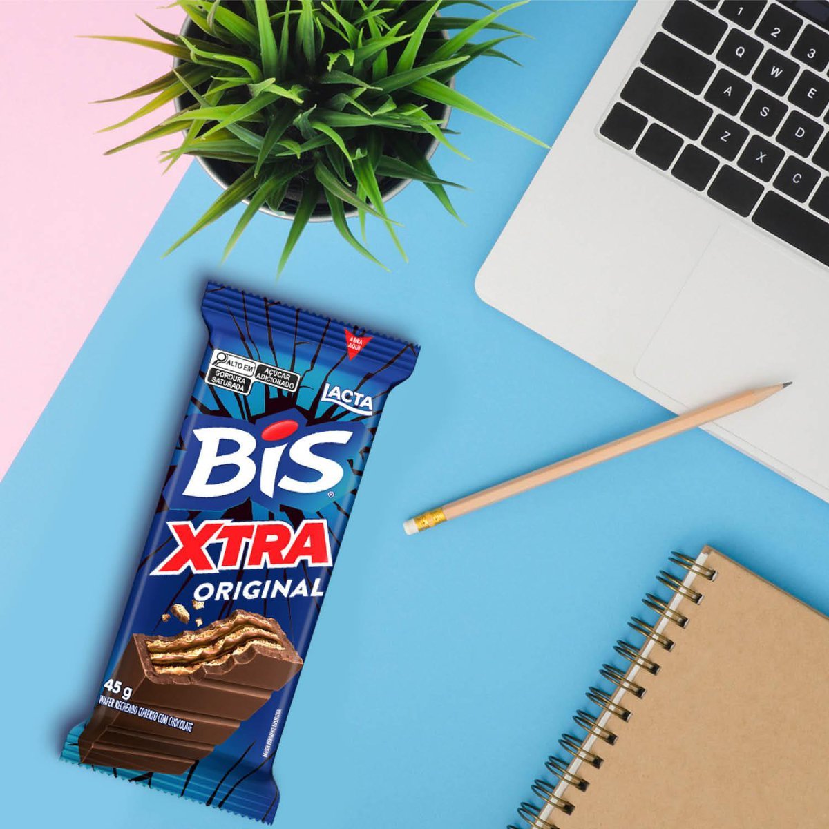 Bis Xtra Ao Leite - Caixa Com 24 Unidades De 45g