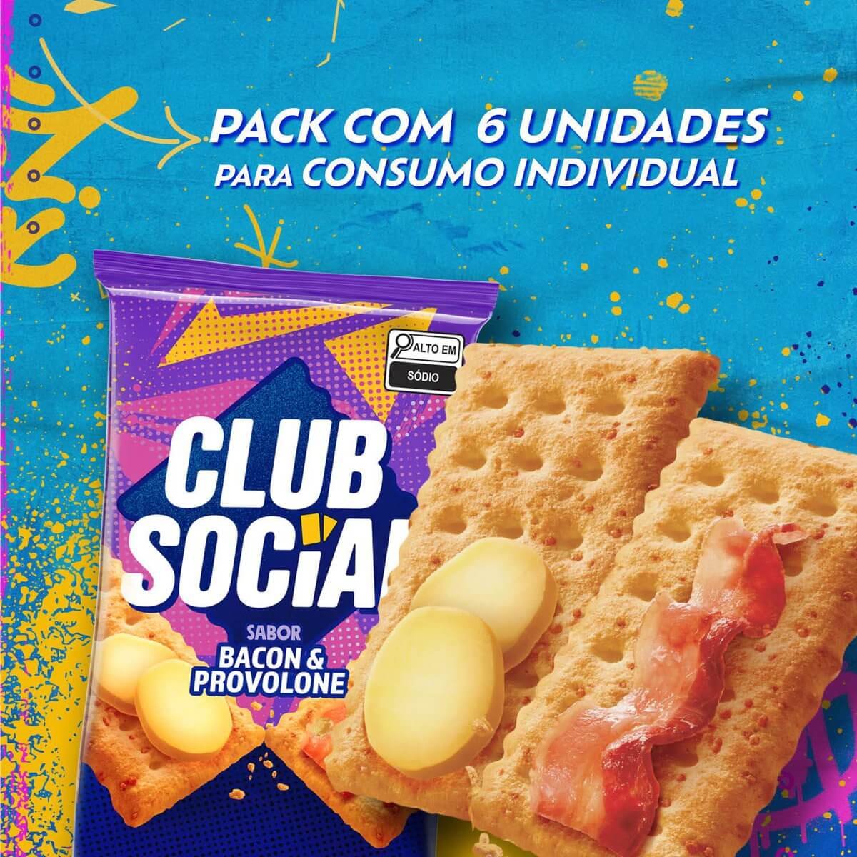 Biscoito Salgado Club Social bacon & provolone 141g