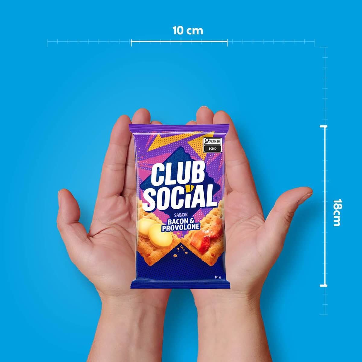 Biscoito Salgado Club Social bacon & provolone 141g